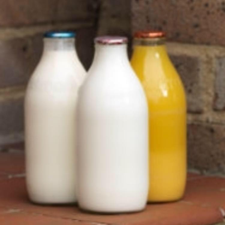 milk and OJ milk and OJ